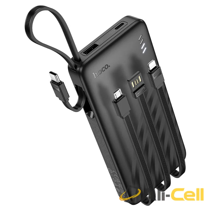 Power bank “J146 Night tide” 4 cables 10000mAh (J146 Black)