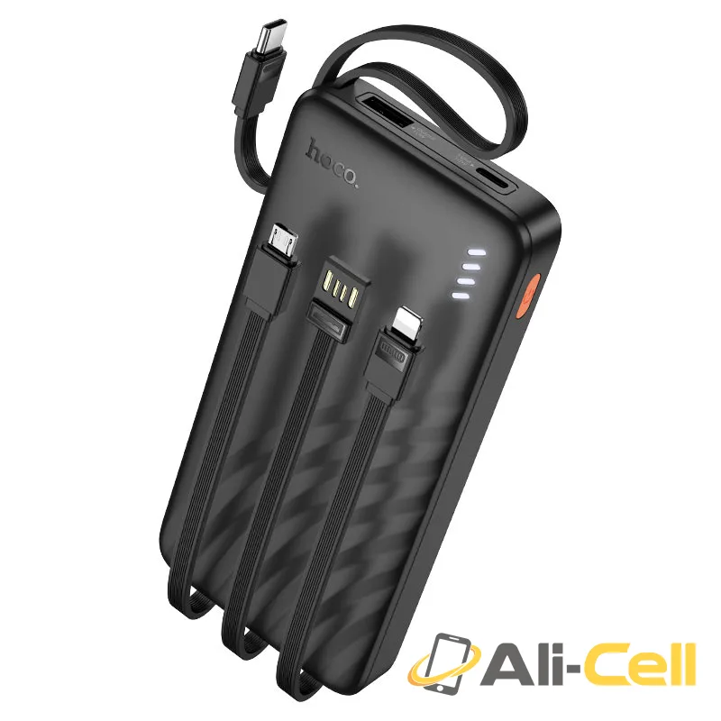 Power bank “J146 Night tide” 4 cables 10000mAh (J146 Black) — 2