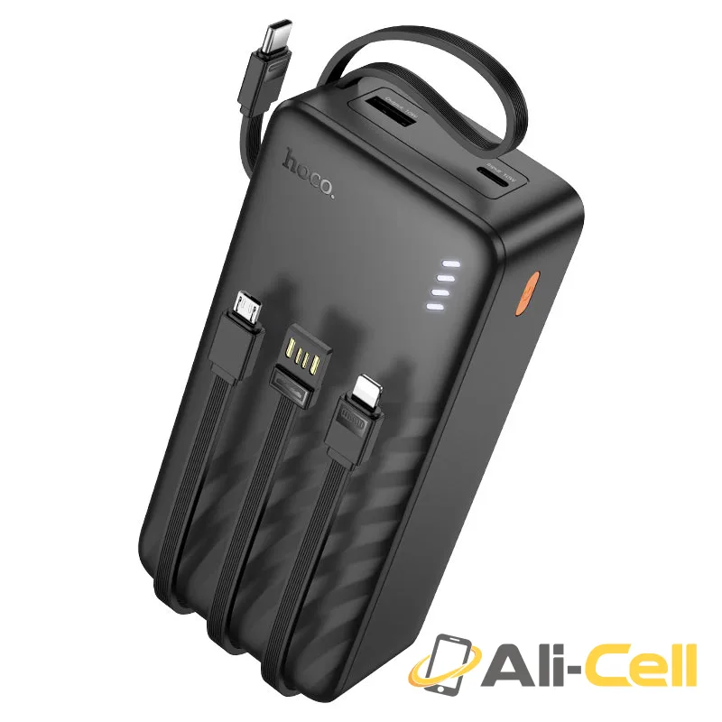 Power bank “J146B Night tide” 4 cables 30000mAh (J146b Black) — 2