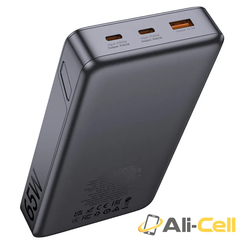Power bank “Q40 Leader” PD65W 25000mAh (Q40 Metal Grey) — 5