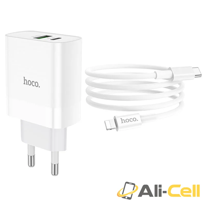 Wall charger “NT9 Maximus” PD20W + QC3.0 THA cable set (Nt9 Tc Tc White, Set With Type C To Type C Cable) — 4