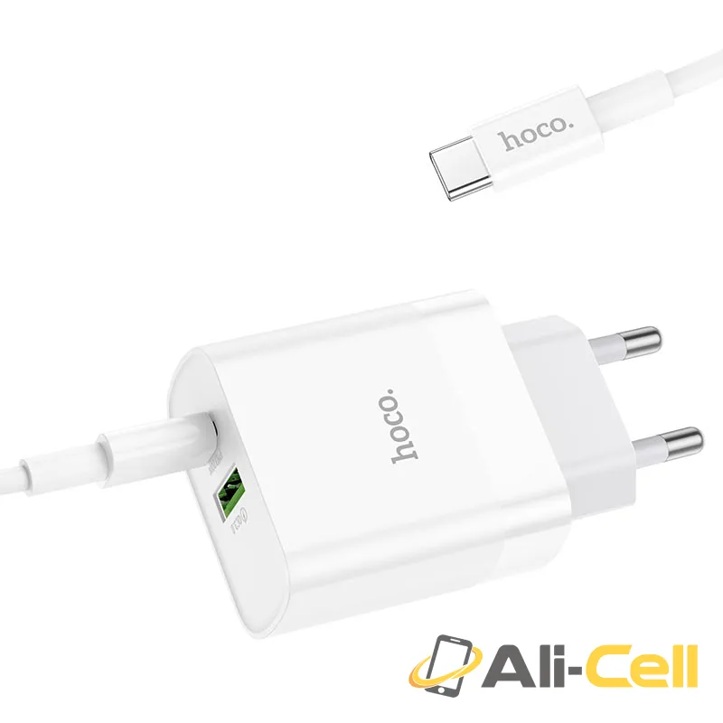 Wall charger “NT9 Maximus” PD20W + QC3.0 THA cable set (Nt9 Tc Tc White, Set With Type C To Type C Cable) — 5