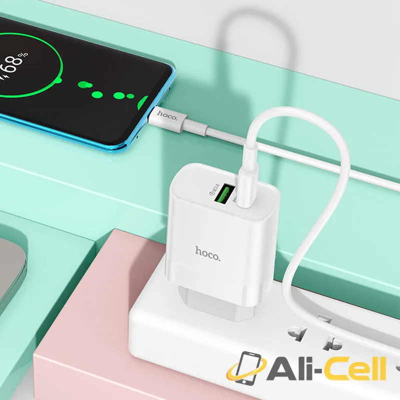 Wall charger “NT9 Maximus” PD20W + QC3.0 THA cable set (Nt9 Tc Ip White, Set With Type C To Ip Cable) — 7