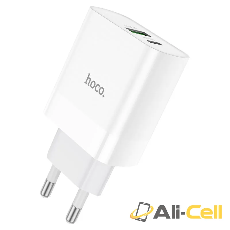 Wall charger “NT9 Maximus” PD20W + QC3.0 THA cable set (Nt9 White, Single) — 2