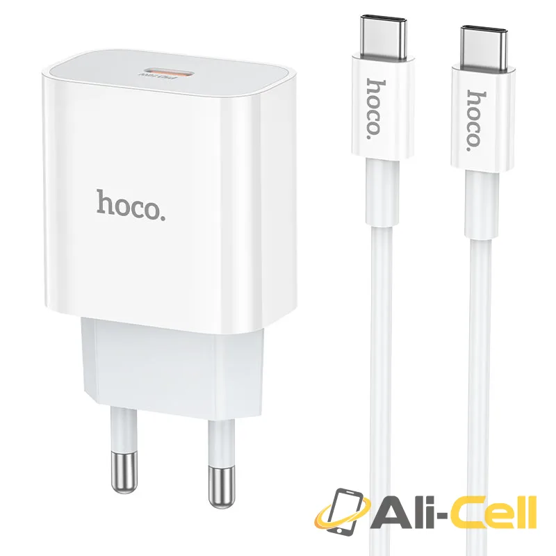 Wall charger “NT10 Source” PD20W THA cable set (Nt10 Tc Tc White, Set With Type C To Type C Cable)