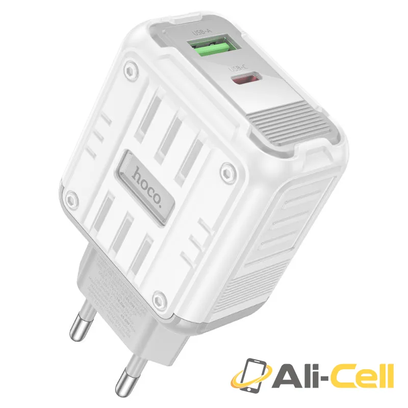 Wall charger “C136A Rock” PD45W EU cable set (C136a White, Single) — 2