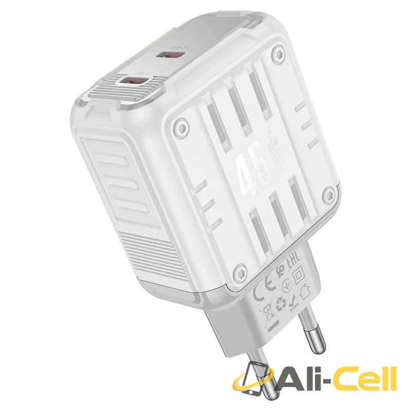 Wall charger “C137A Rock” PD45W EU cable set (C137a White, Single)