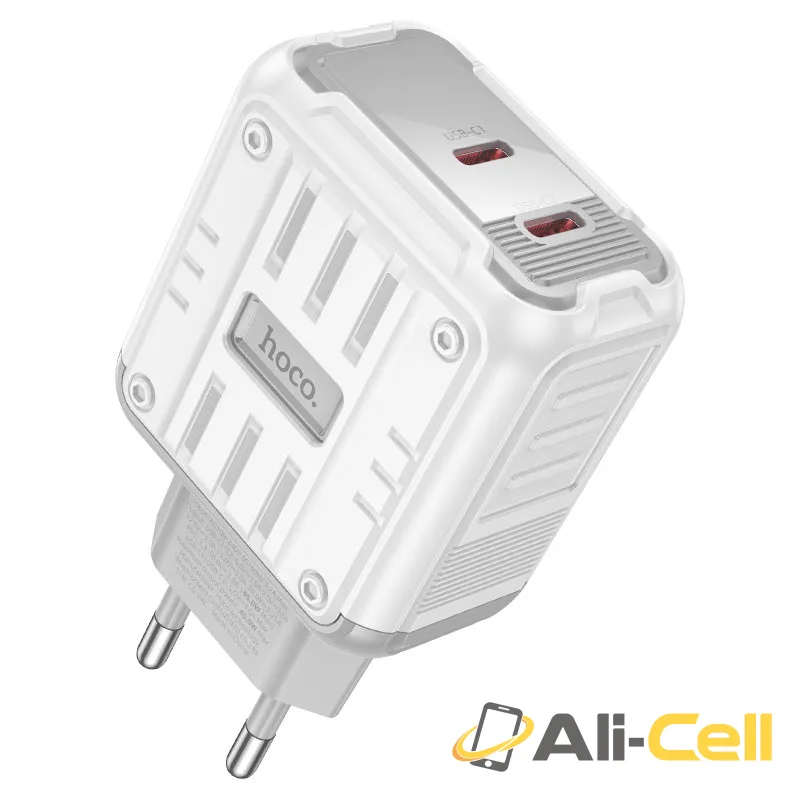 Wall charger “C137A Rock” PD45W EU cable set (C137a White, Single) — 2