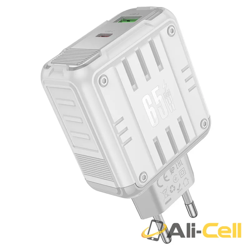 Wall charger “C138A Rock” PD65W EU cable set (C138a White, Single)