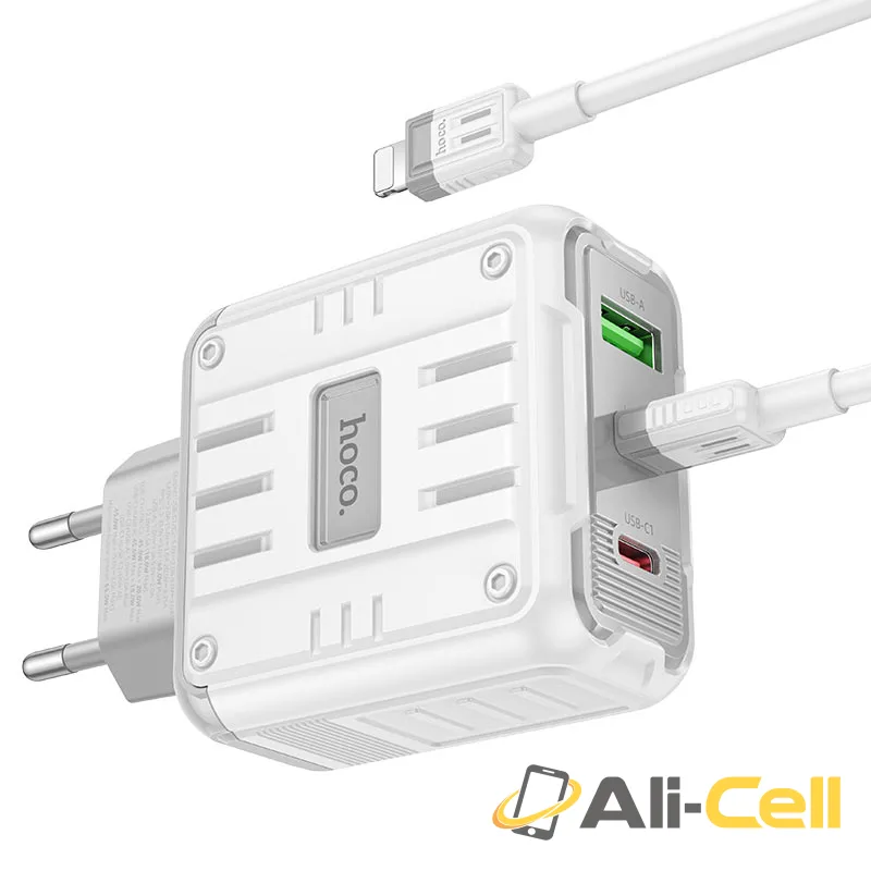 Wall charger “C139A Rock” PD65W EU cable set (C139a Tc Tc White, Set With Type C To Type C Cable) — 6
