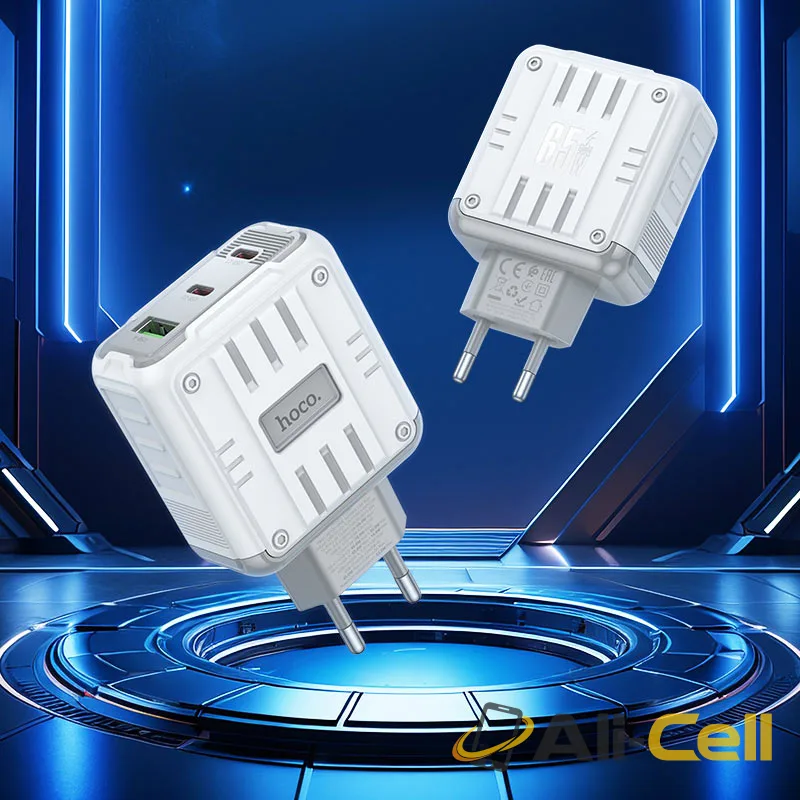 Wall charger “C139A Rock” PD65W EU cable set (C139a Tc Tc White, Set With Type C To Type C Cable) — 7
