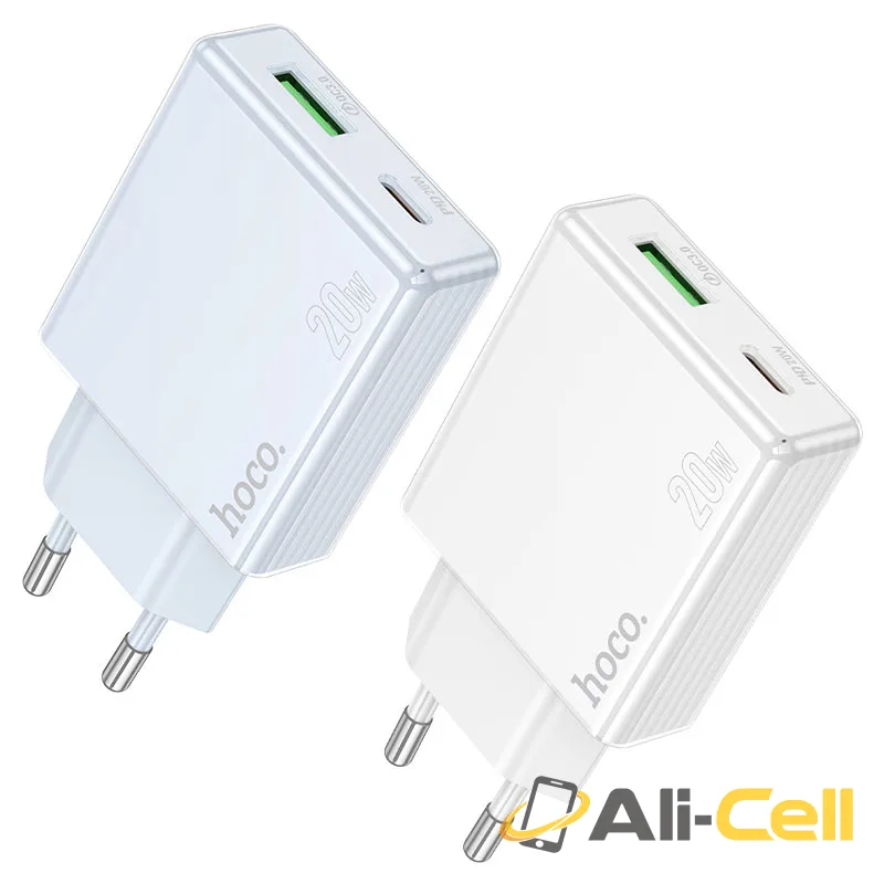 Wall charger “C142A Direct” PD20W + QC3.0 EU cable set (C142a Tc Ip Blue, Set With Type C To Ip Cable) — 6