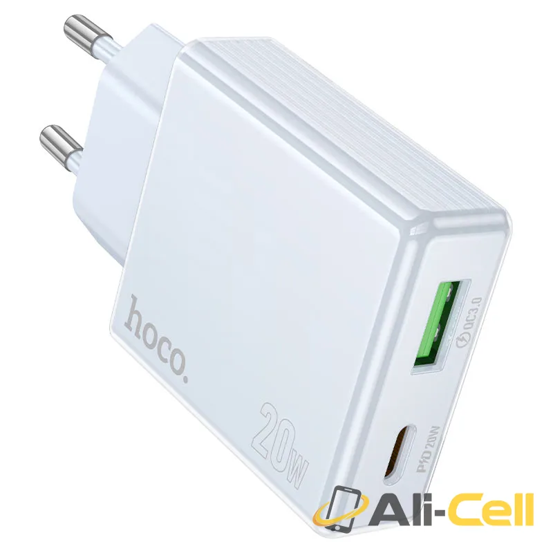Wall charger “C142A Direct” PD20W + QC3.0 EU cable set (C142a Blue, Single)