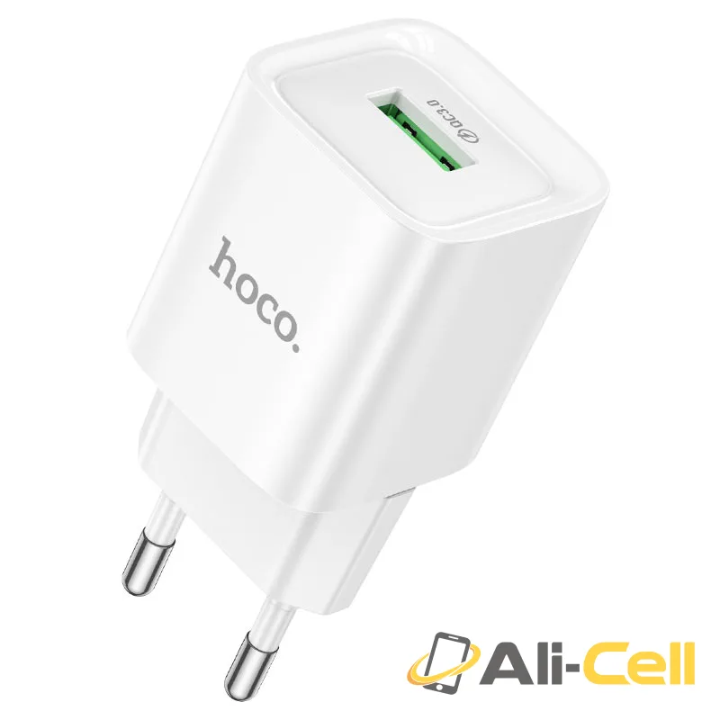 Wall charger “C145A Charm” QC3.0 EU cable set (C145a White, Single) — 2