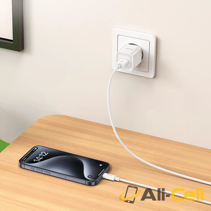 Wall charger “C145A Charm” QC3.0 EU cable set (C145a White, Single) — 8