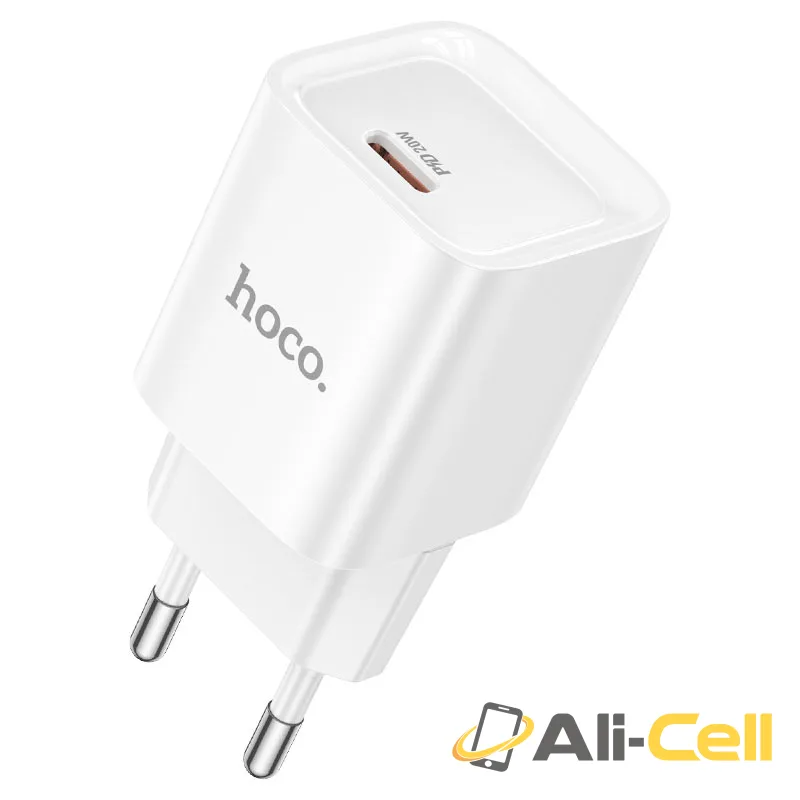 Wall charger “C146A Charm” PD20W EU cable set (C146a Tc Tc White, Set With Type C To Type C Cable) — 2