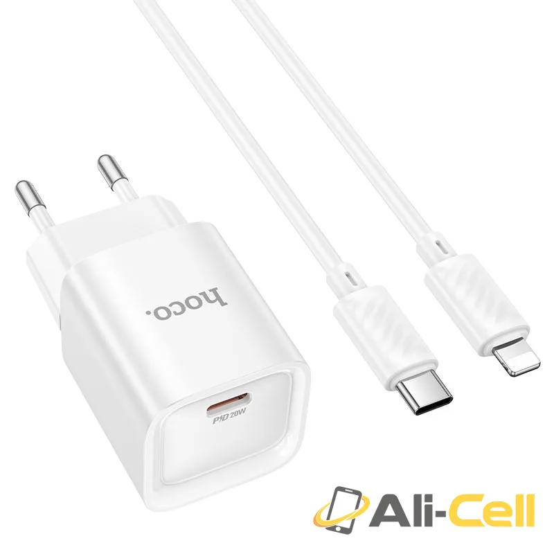 Wall charger “C146A Charm” PD20W EU cable set (C146a Tc Tc White, Set With Type C To Type C Cable) — 4