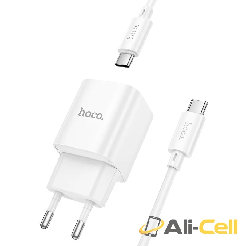 Wall charger “C146A Charm” PD20W EU cable set (C146a Tc Ip White, Set With Type C To Ip Cable) — 3