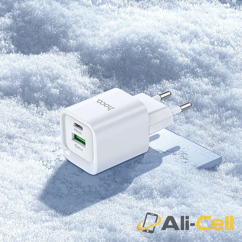 Wall charger “C147A Charm” PD20W + QC3.0 EU cable set (C147a Tc Ip White, Set With Type C To Ip Cable) — 7