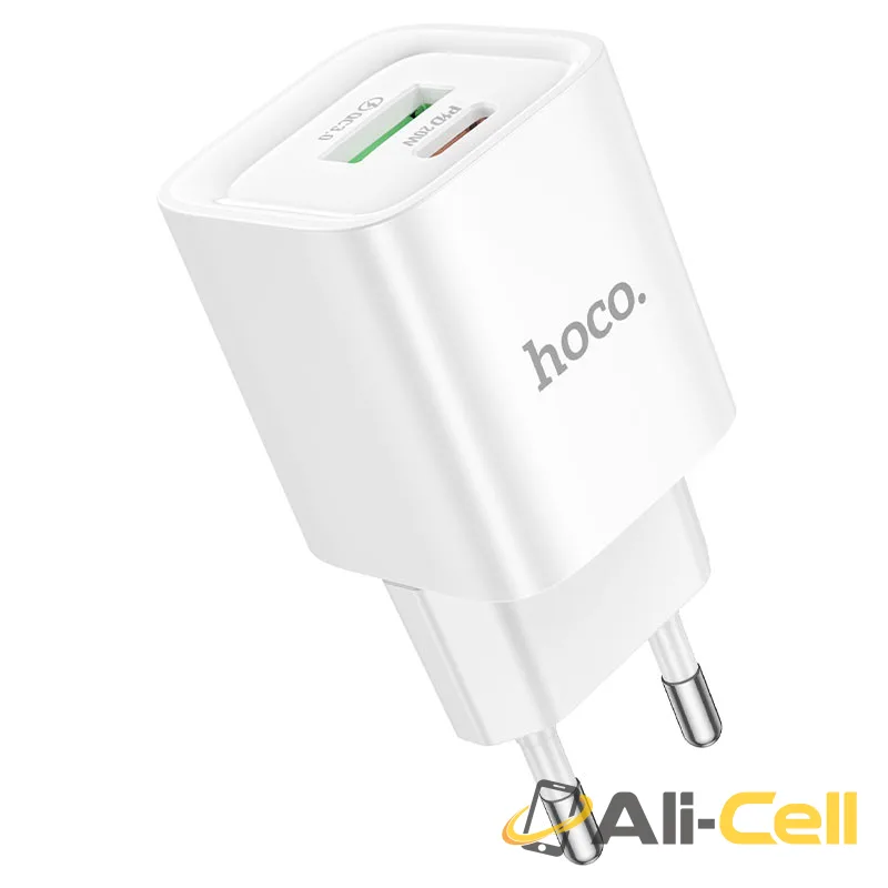Wall charger “C147A Charm” PD20W + QC3.0 EU cable set (C147a White, Single)