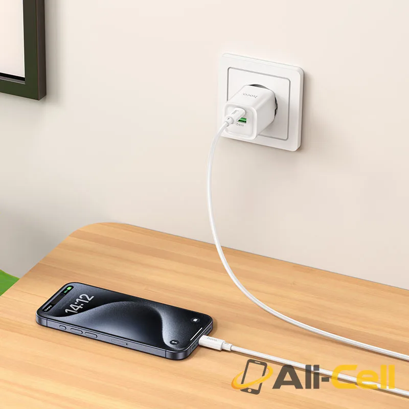 Wall charger “C149A Charm” PD30W + QC3.0 EU cable set (C149a Tc Tc White, Set With Type C To Type C Cable) — 8