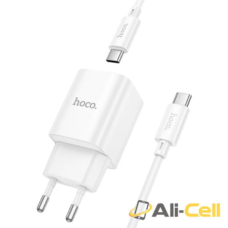 Wall charger “C149A Charm” PD30W + QC3.0 EU cable set (C149a White, Single) — 5