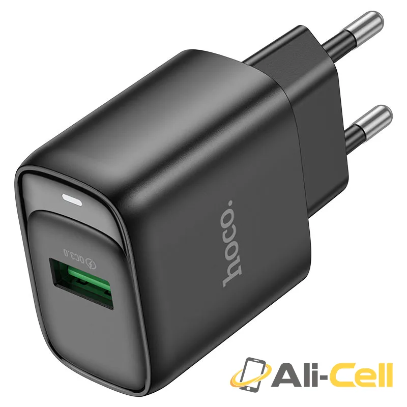 Wall charger “C140A Smart” QC3.0 EU cable set (C140a Black, Single)