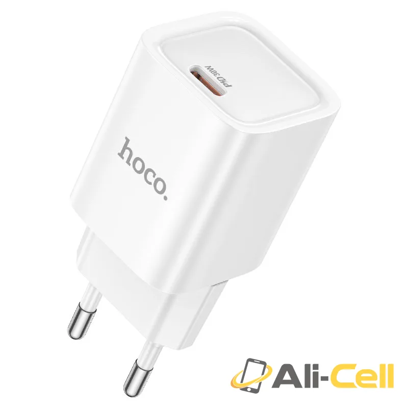 Wall charger “C148A Charm” PD30W EU cable set (C148a Tc Ip White, Set With Type C To Ip Cable) — 2