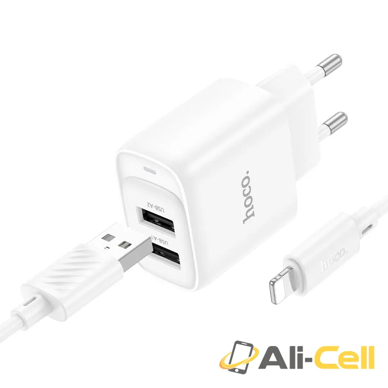 Wall charger “C141A Smart” EU cable set (C141a Ip White, Set With Ip Cable)