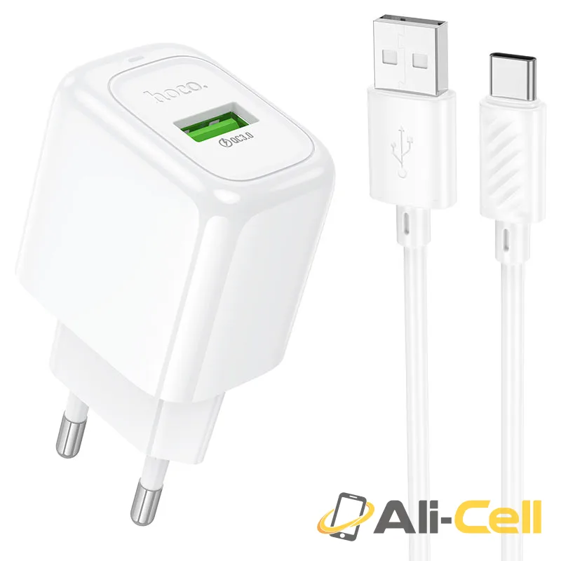 Wall charger “CS52A Surplus” QC3.0 EU cable set (Cs52a Tc White, Set With Type C Cable)