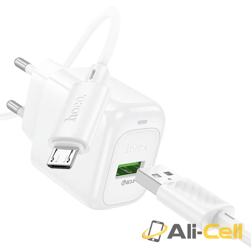 Wall charger “CS52A Surplus” QC3.0 EU cable set (Cs52a Tc White, Set With Type C Cable) — 4