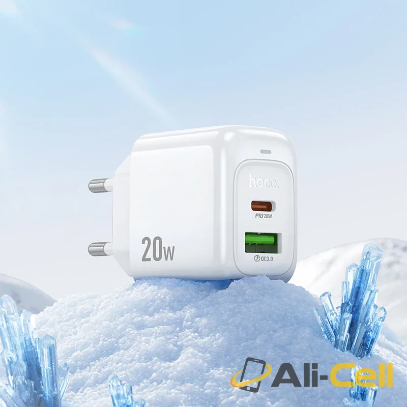 Wall charger “CS54A Surplus” PD20W + QC3.0 EU cable set (Cs54a Tc Tc White, Set With Type C To Type C Cable) — 7