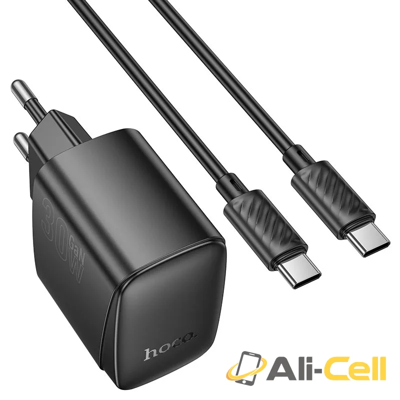 Wall charger “CS61A Bright” PD30W + QC3.0 EU cable set (Cs61a Tc Tc Black, Set With Type C To Type C Cable) — 6