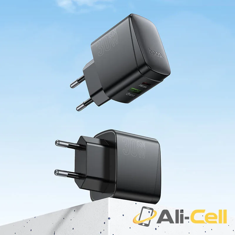 Wall charger “CS61A Bright” PD30W + QC3.0 EU cable set (Cs61a Black, Single) — 7