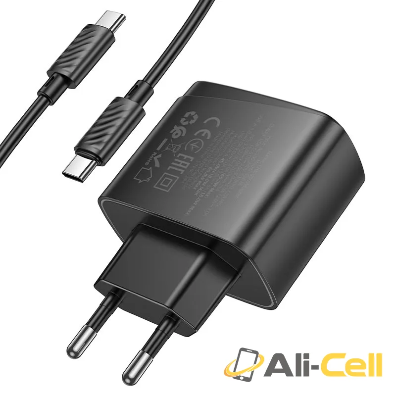 Wall charger “CS63A Bright” PD65W EU cable set (Cs63a Tc Tc Black, Set With Type C To Type C Cable) — 4