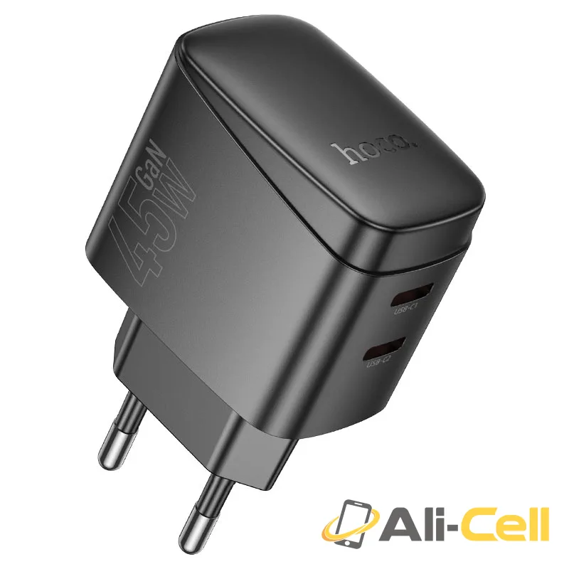 Wall charger “CS62A Bright” PD45W EU cable set (Cs62a Tc Tc Black, Set With Type C To Type C Cable) — 2