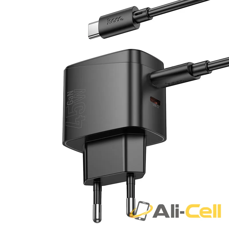 Wall charger “CS62A Bright” PD45W EU cable set (Cs62a Tc Tc Black, Set With Type C To Type C Cable) — 5