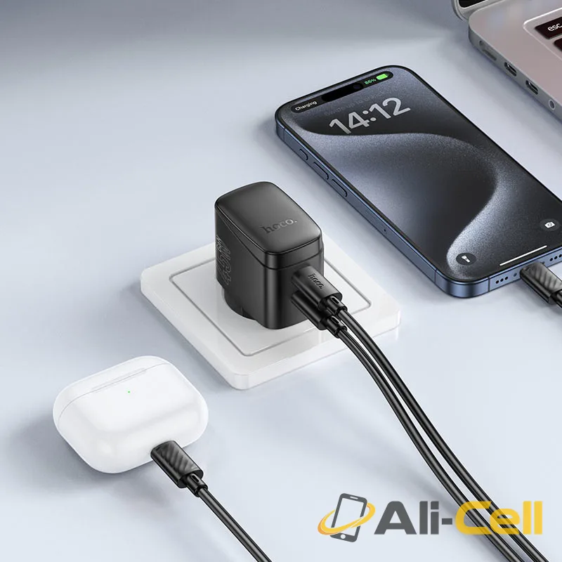 Wall charger “CS62A Bright” PD45W EU cable set (Cs62a Black, Single) — 8