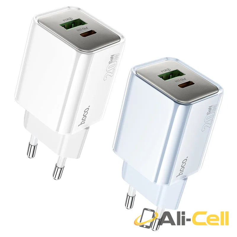 Wall charger “N46 Glorious” PD20W + QC3.0 EU cable set (N46 Blue, Single) — 6