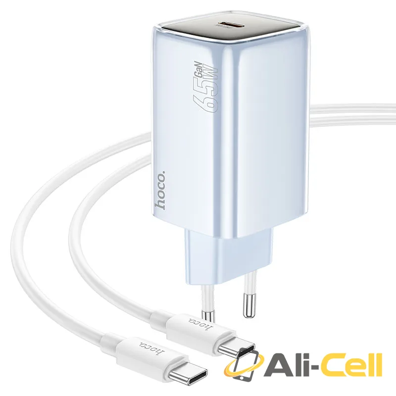 Wall charger “N48 Glorious” PD65W EU cable set (N48 Tc Tc White, Set With Type C To Type C Cable) — 4