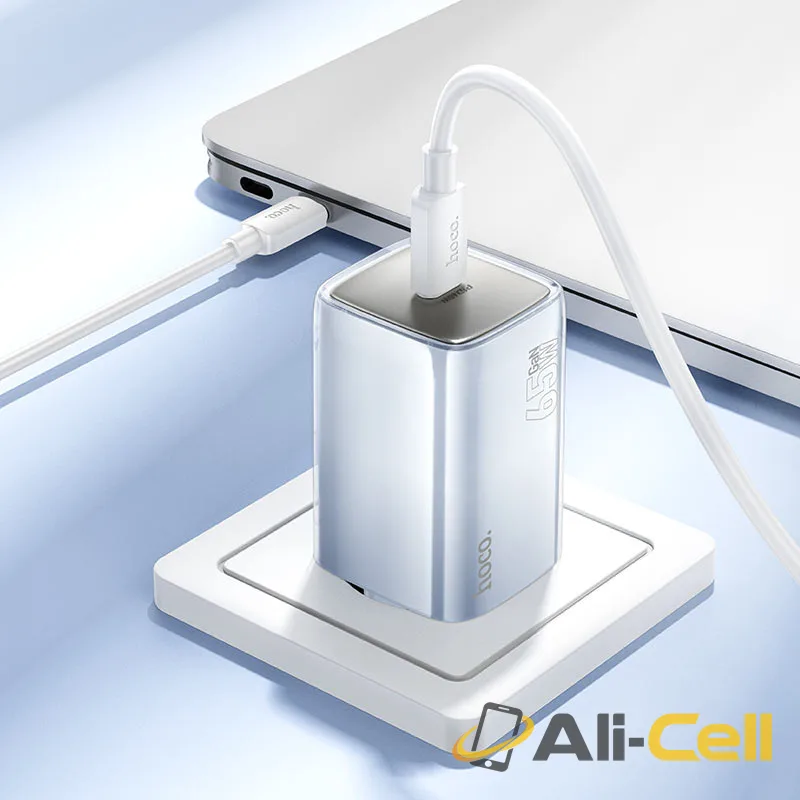 Wall charger “N48 Glorious” PD65W EU cable set (N48 Tc Tc White, Set With Type C To Type C Cable) — 8