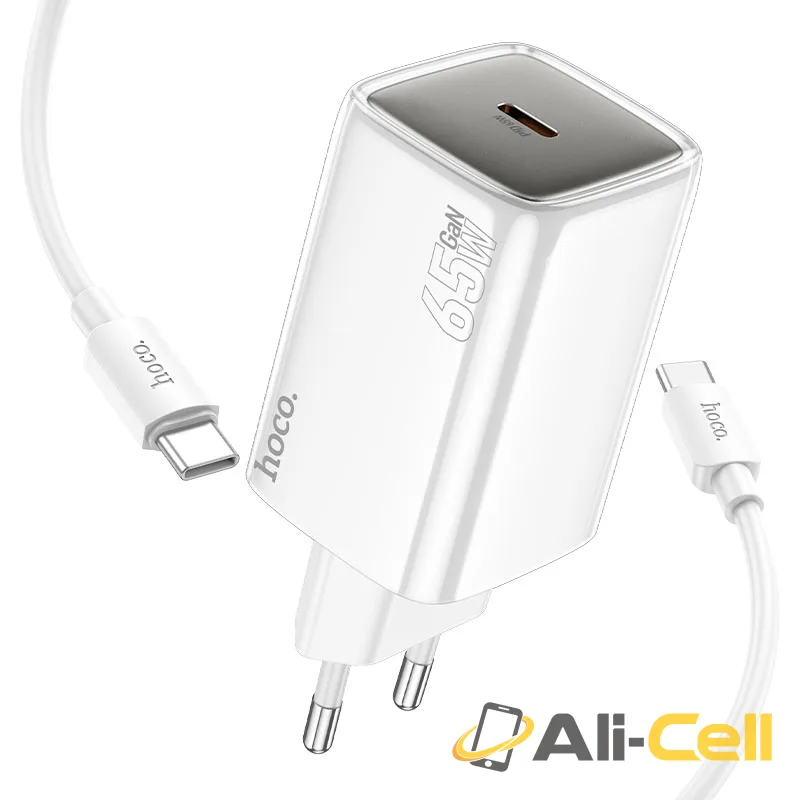 Wall charger “N48 Glorious” PD65W EU cable set (N48 Blue, Single) — 3