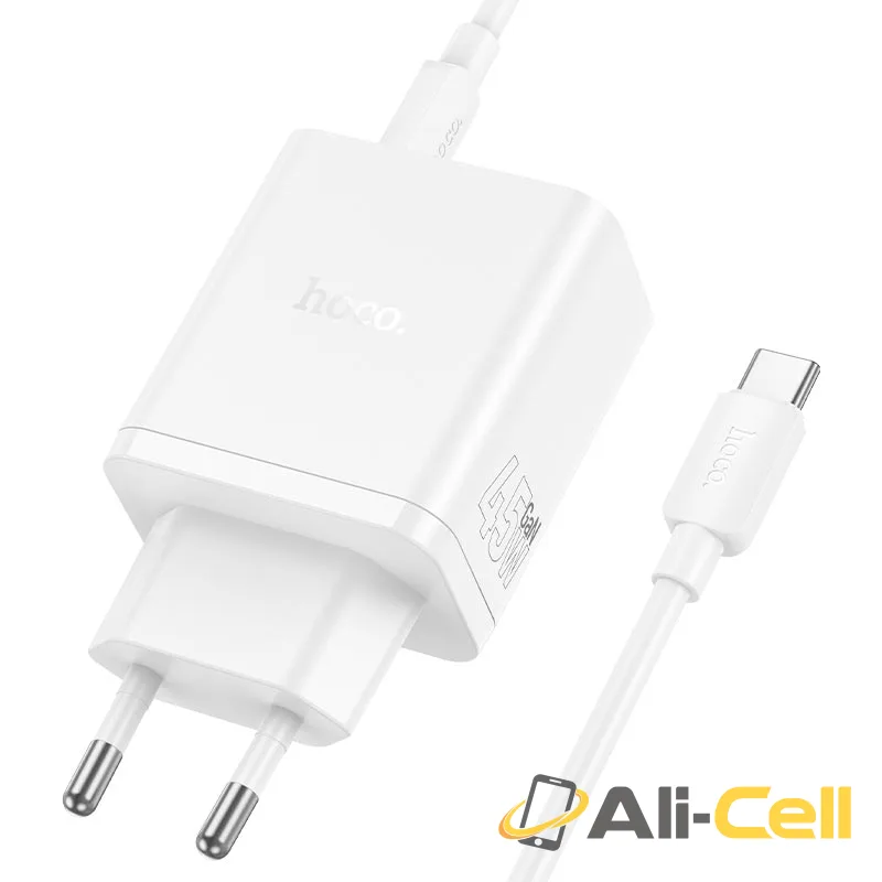 Wall charger “N50 Scenery” PD45W EU cable set (N50 Tc Tc Black, Set With Type C To Type C Cable) — 3