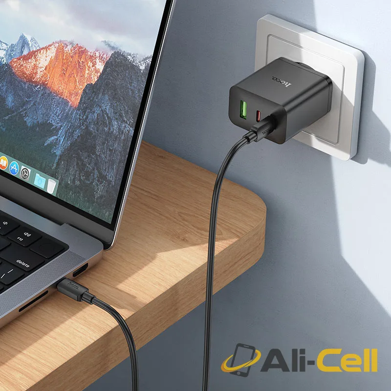 Wall charger “N50 Scenery” PD45W EU cable set (N50 Tc Tc White, Set With Type C To Type C Cable) — 8