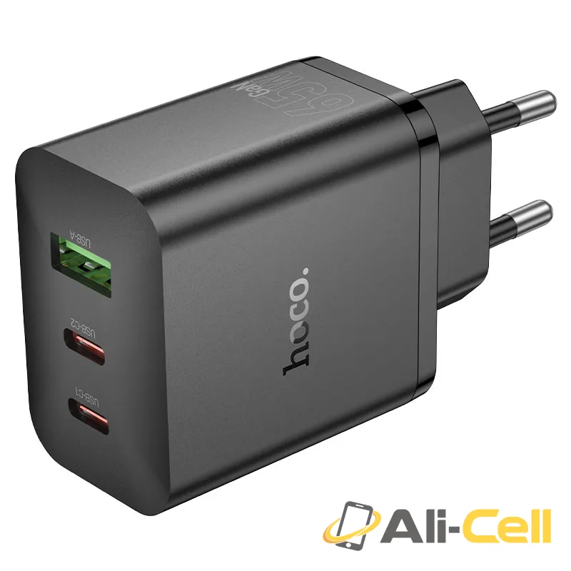 Wall charger “N51 Scenery” PD65W EU cable set (N51 Black, Single)