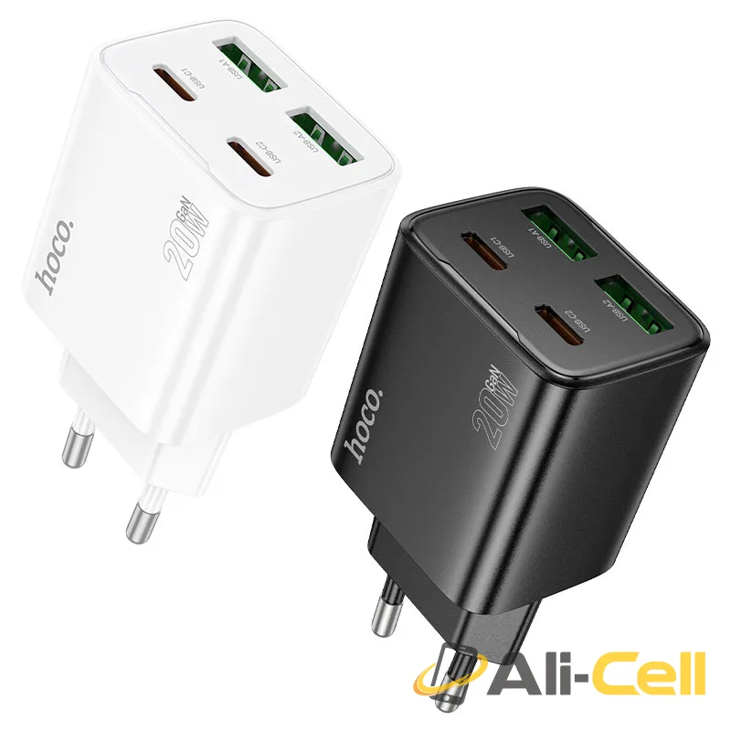 Wall charger “N55 Fundador” PD20W EU cable set (N55 Tc Ip White, Set With Type C To Ip Cable) — 6
