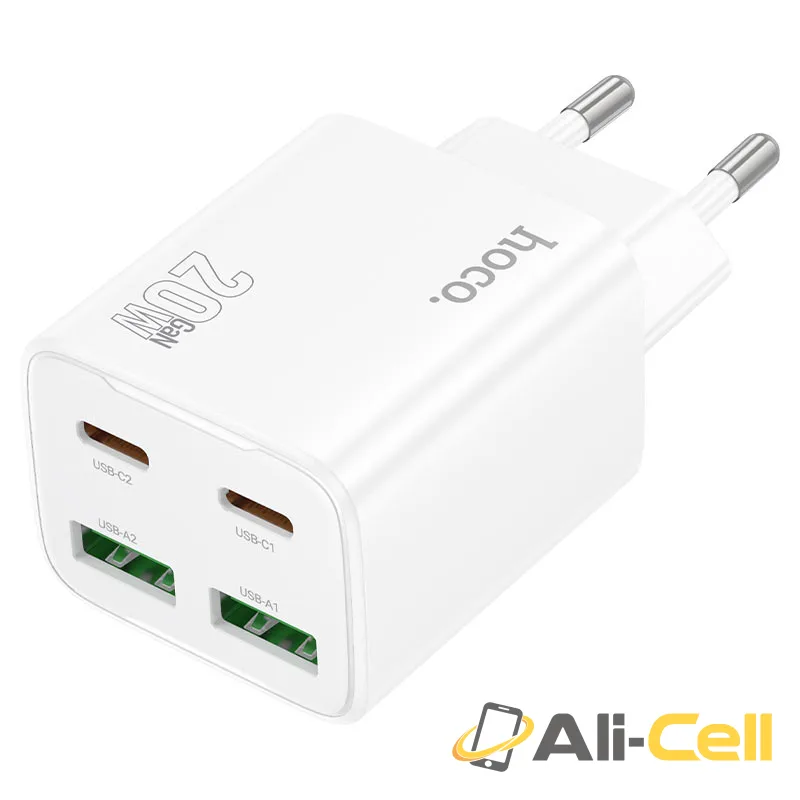 Wall charger “N55 Fundador” PD20W EU cable set (N55 White, Single)