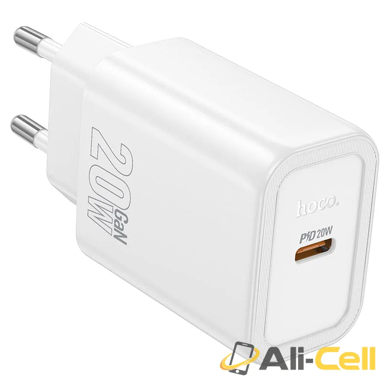 Wall charger “N60 Gentle” PD20W EU cable set (N60 White, Single)
