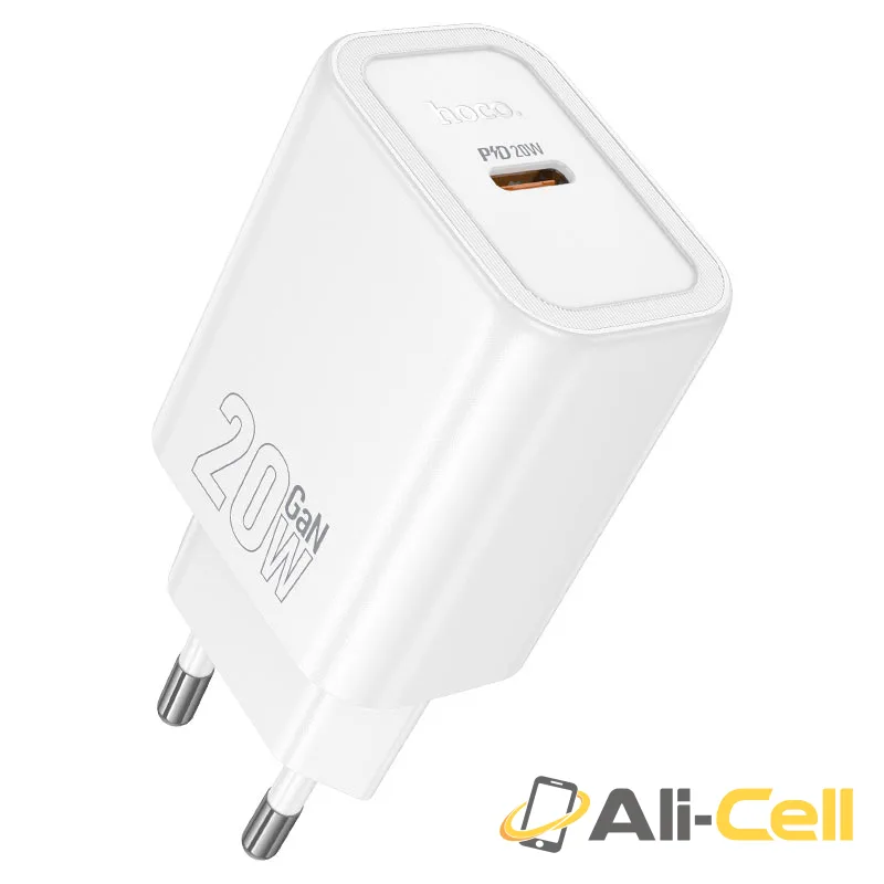Wall charger “N60 Gentle” PD20W EU cable set (N60 White, Single) — 2