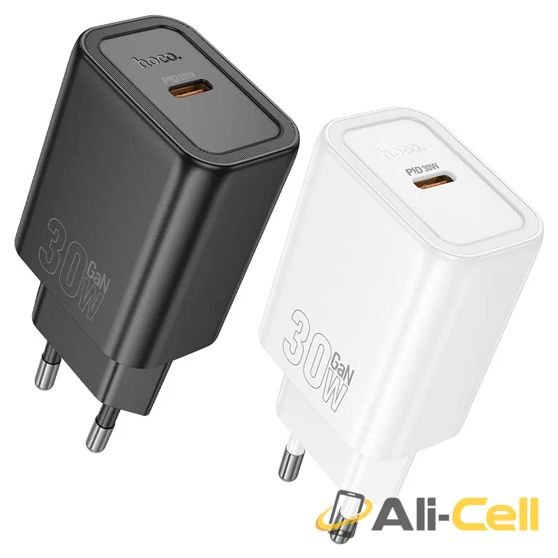 Wall charger “N62 Gentle” PD30W EU cable set (N62 Tc Ip White, Set With Type C To Ip Cable) — 6